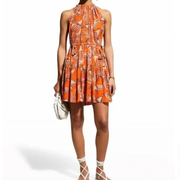 A.L.C. Bella Silk Halter Dress, Revolve Size 4 Retail $495 - Picture 2 of 9